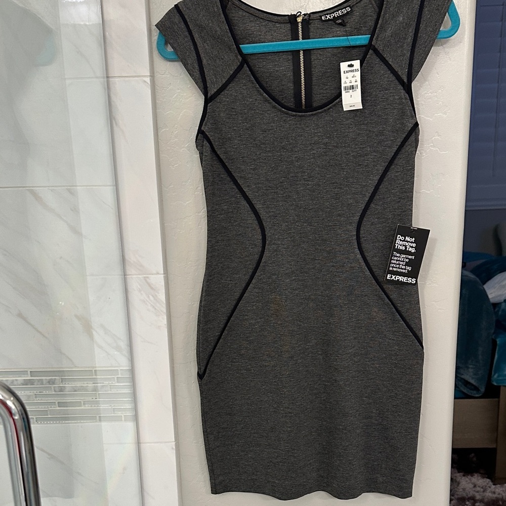 Express Charcoal Cap Sleeve Mini Dress
NWT